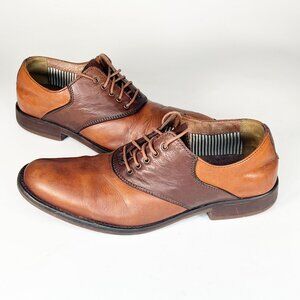 Johnston & Murphy Est 1850 Decatur Tan Brown Leather Oxford Dress Shoes Men 9